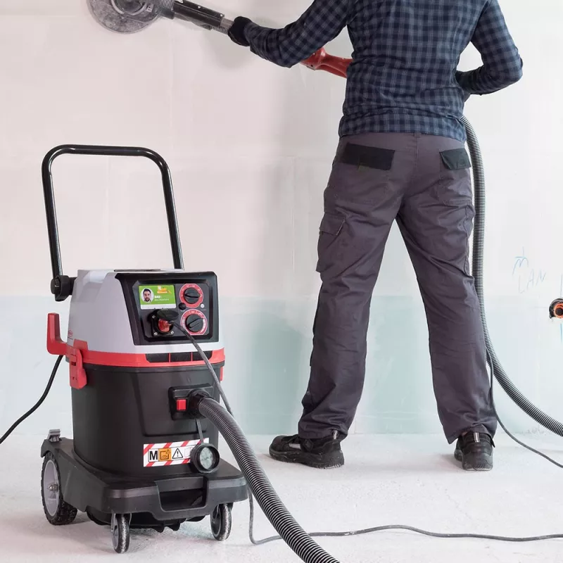 Aspirateur professionnel poussières compact conçu pour les outils électroportatifs