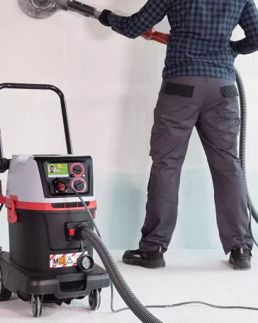 Aspirateur professionnel poussières compact conçu pour les outils électroportatifs