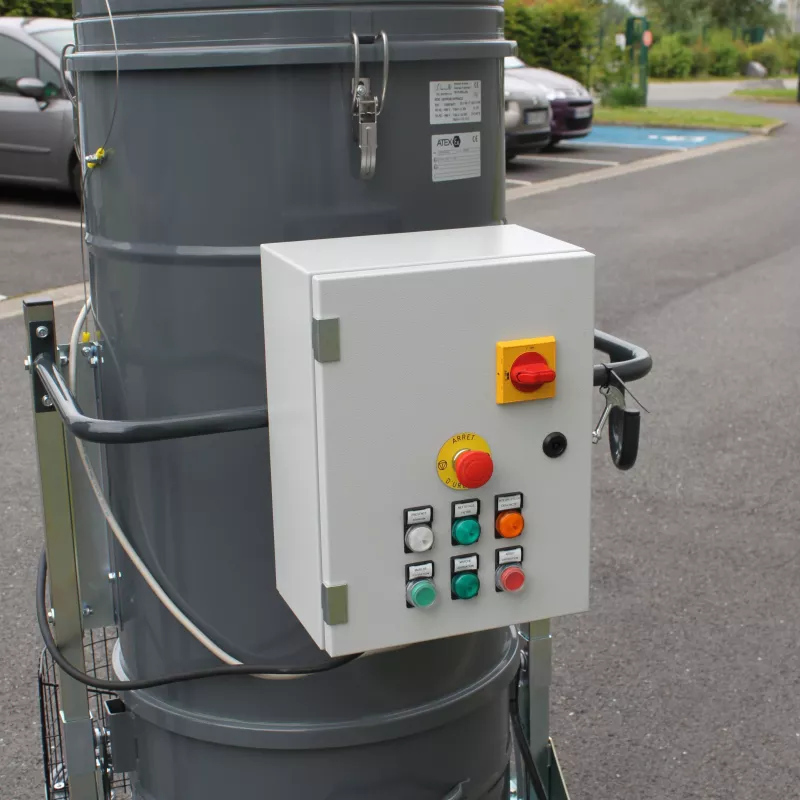 Z22 – ZFREVAP560K1 | Dépoussiéreur industriel ATEX 1,1 kW avec cuve 100L et double filtration Z22 – ZFREVAP560K1 | Dépoussiéreur industriel ATEX 1,1 kW avec cuve 100L et double filtration