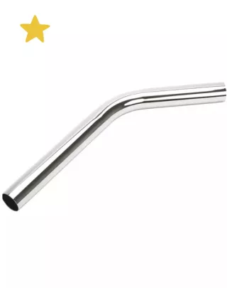 Canne coudée en acier, pour raccordement de canne droite Ø40.