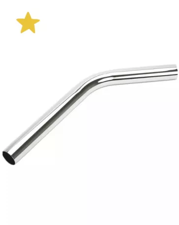 Canne coudée en acier, pour raccordement de canne droite Ø40.