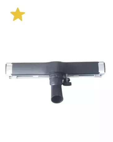 Capteur de sol métal, 45 cm, avec brosses et lamelles pour eau et poussières.
