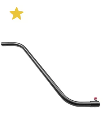 Canne acier double courbe, clips pour capteur sol