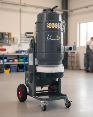 Aspirateur professionnel adapté au traitement des sols dangereux