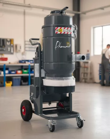 Aspirateur professionnel adapté au traitement des sols dangereux