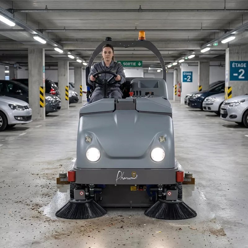 Autolaveuse et balayeuse autoportée thermique COMBINE115D