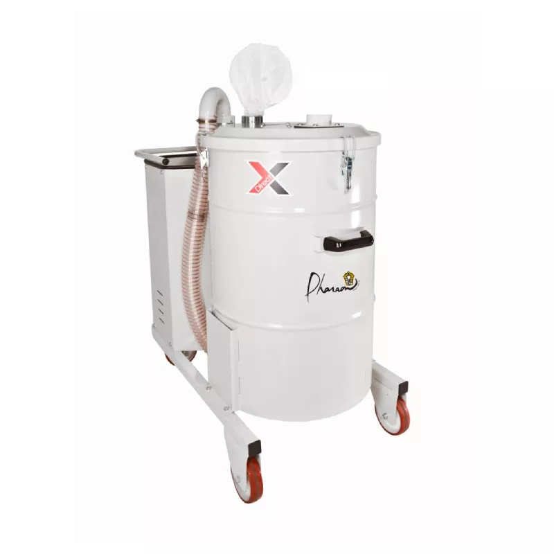 AS50 | Aspirateur industriel triphasé 4,6 kW avec vidange verticale 210L pour aspiration de tissus et d'emballages