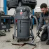 DM40OIL : Aspiration de liquides chargés, compact et mobile avec flotteur électrique intégré
