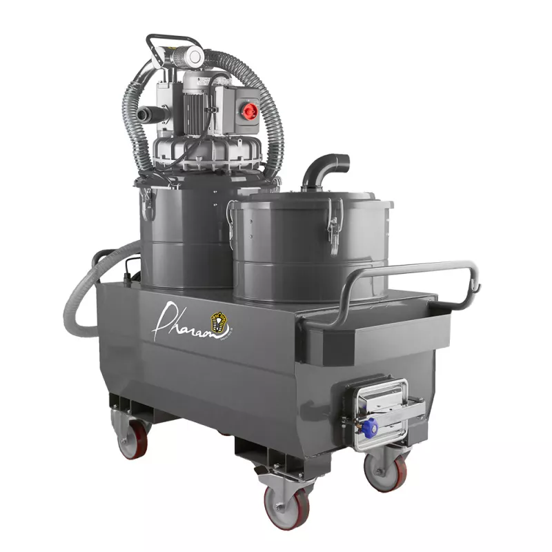 TC220TP : Aspirateur industriel pour liquides chargés avec vidange par pompe