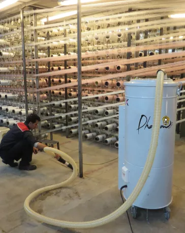 Aspirateur industriel AS10 pour l'aspiration de fibres textiles