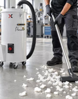 Aspirateur industriel triphasé performant pour fibres textiles AS 30