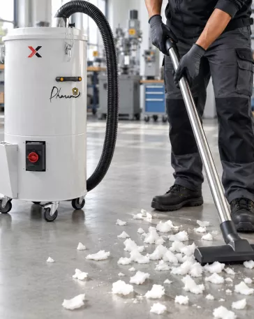 Aspirateur industriel triphasé performant pour fibres textiles AS 30