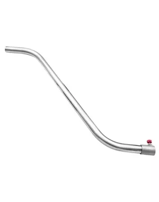 Canne double courbe en inox à clipser pour capteur sol industriel, diamètre 50, 1,2m