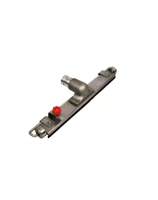 Capteur sol industriel en inox, longueur 43 cm, pour nettoyage efficace.
