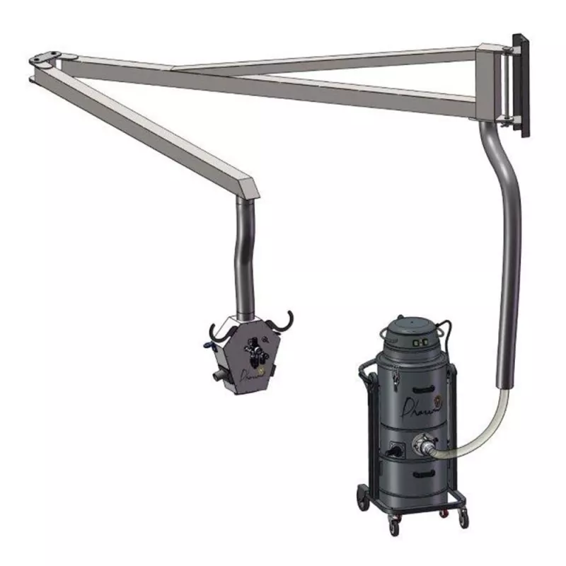 Bras multi-énergies BME avec aspirateur industriel