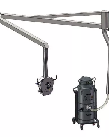 Bras multi-énergies BME avec aspirateur industriel