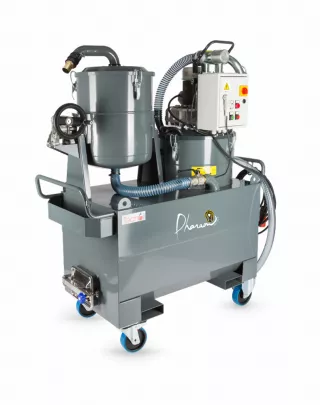TC400T43 Aspirateur triphasé spécial liquides chargés huiles et copeaux