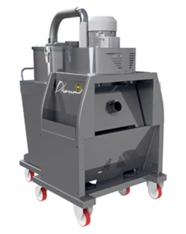 Benne aspirante avec grande capacité de 400 litres